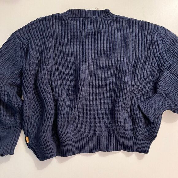 NWT Goumi Kids Winter Storm Chunky Knit Sweater SZ S / M Womens Blue Pullover - Picture 3 of 3